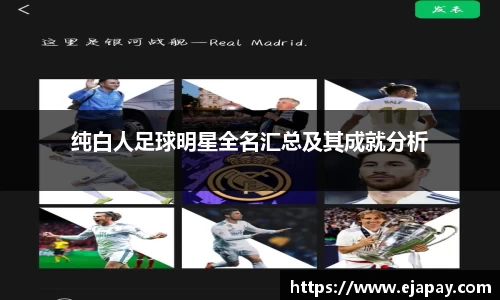 纯白人足球明星全名汇总及其成就分析